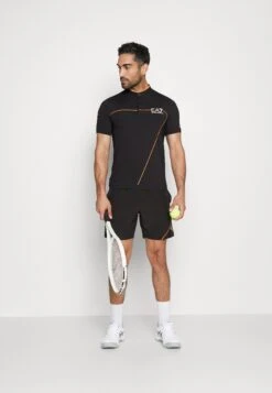 EA7 Emporio Armani Tennis Pro Serafino - T-Shirt Print - Black -Fashion Verkoop 5e014142c2b04537889776b174427f1c