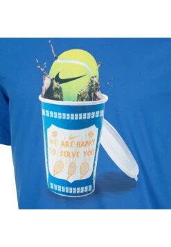 Nike Performance Tee Tennis Heritage - T-Shirt Print - Blau -Fashion Verkoop 744e96825e2046fbb6958a6b405509e7