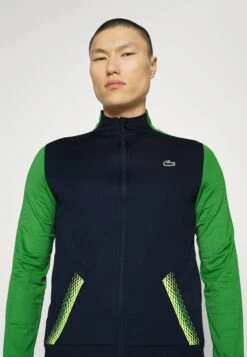 Lacoste Sport Tennis Jacket Tapered - Trainingsvest - Bleu Marine/Vert -Fashion Verkoop 92fe20a4858845cd8901991db389886a