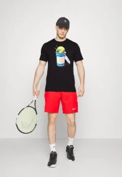 Nike Performance Tee Tennis Heritage - T-Shirt Print - Black -Fashion Verkoop eb8317e873234823b7b2f41873f1115d