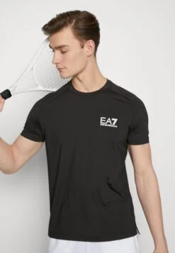 EA7 Emporio Armani Tennis Pro Tee - Sport T-Shirt - Black -Fashion Verkoop f2b9735f111a4c23b8f95378cb4c4ee5