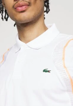 Lacoste Sport Tennis Tour - Poloshirt - Blanc/Orange -Fashion Verkoop f4b404a3890a44beb3b61f385c705577